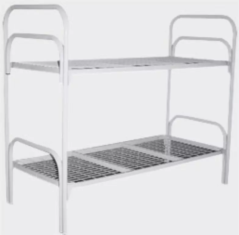 Недорогие кровати металлические с ЛДСП спинкой