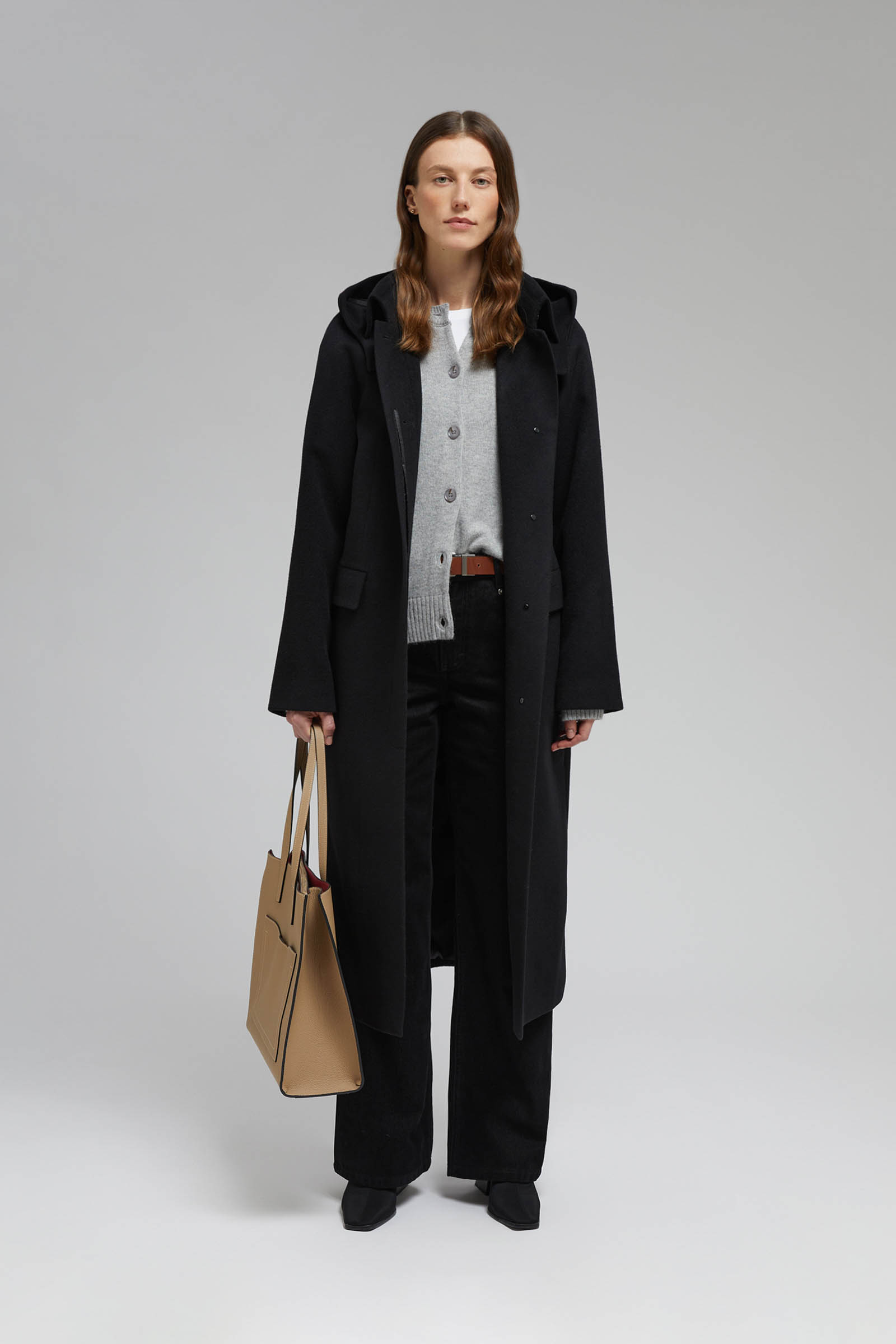 Пальто из шерсти и шелка