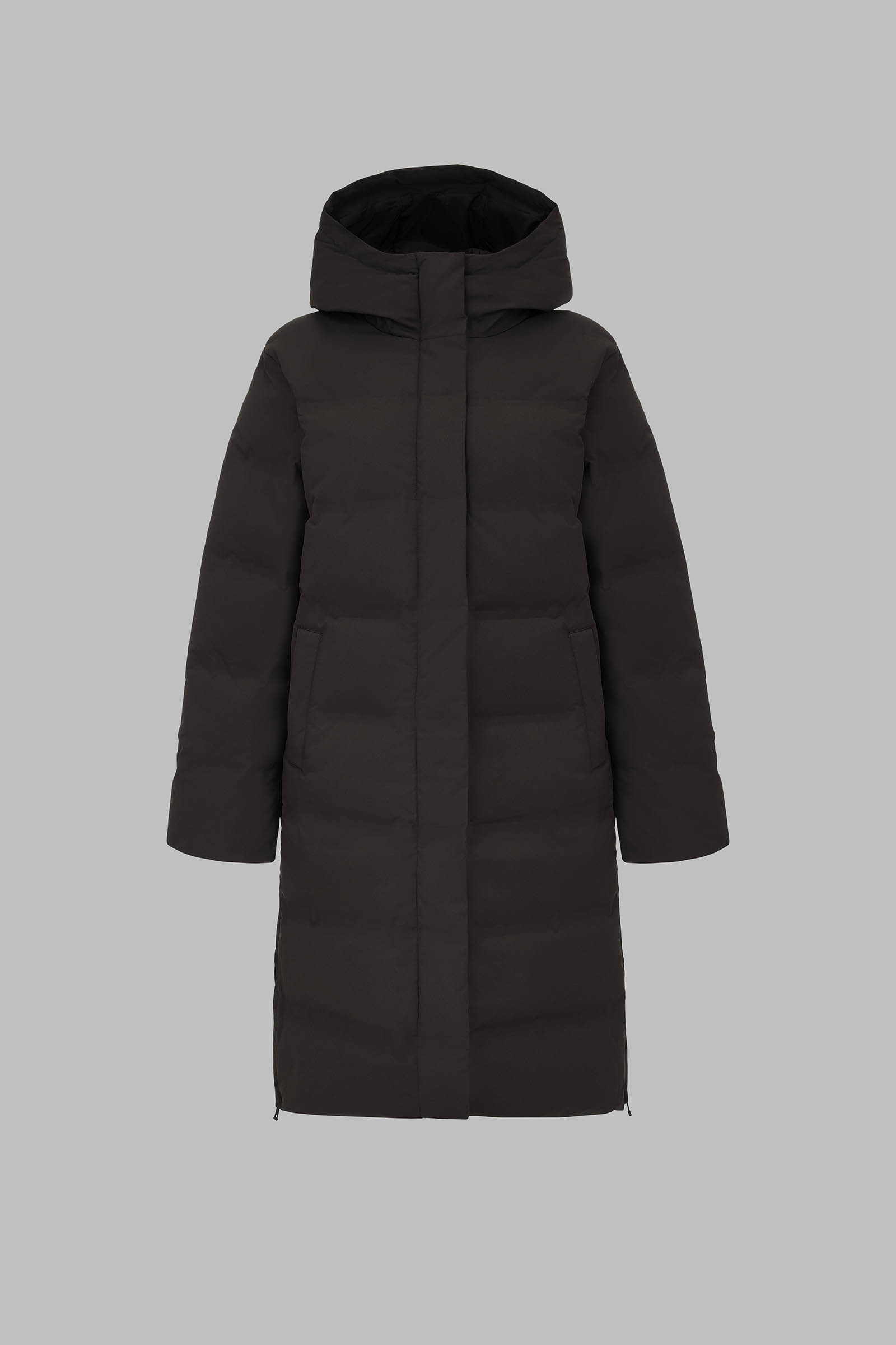 Длинный пуховик с натуральным пухом