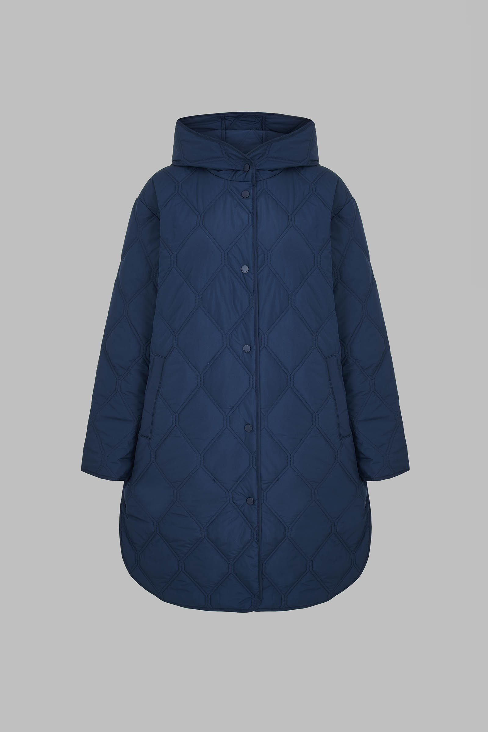 Утепленное пальто с капюшоном