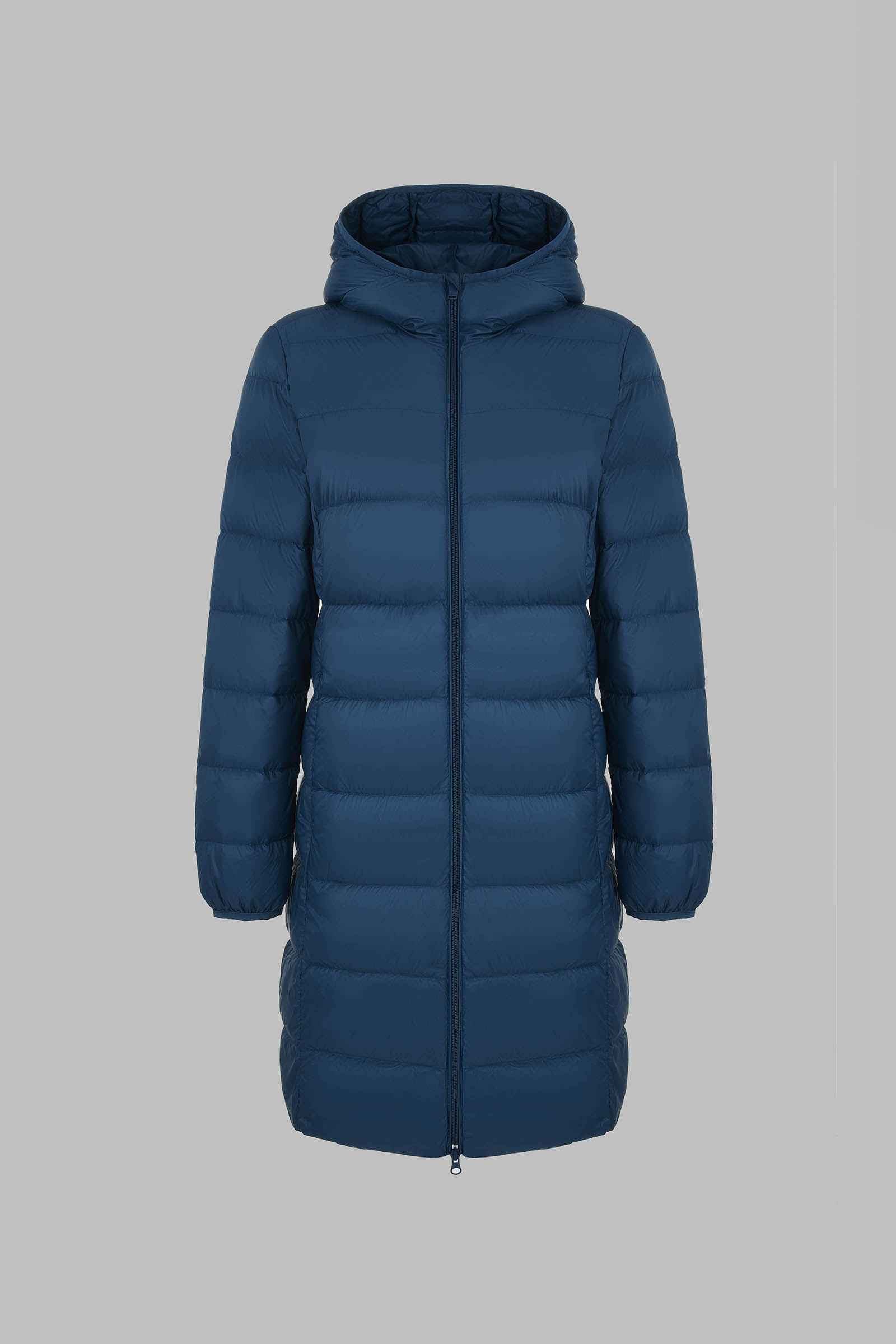 Стеганый пуховик с натуральным пухом