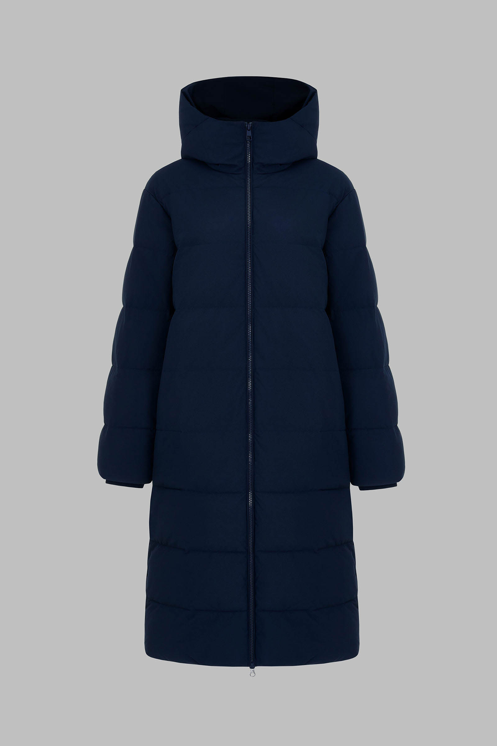 Длинный пуховик с натуральным пухом