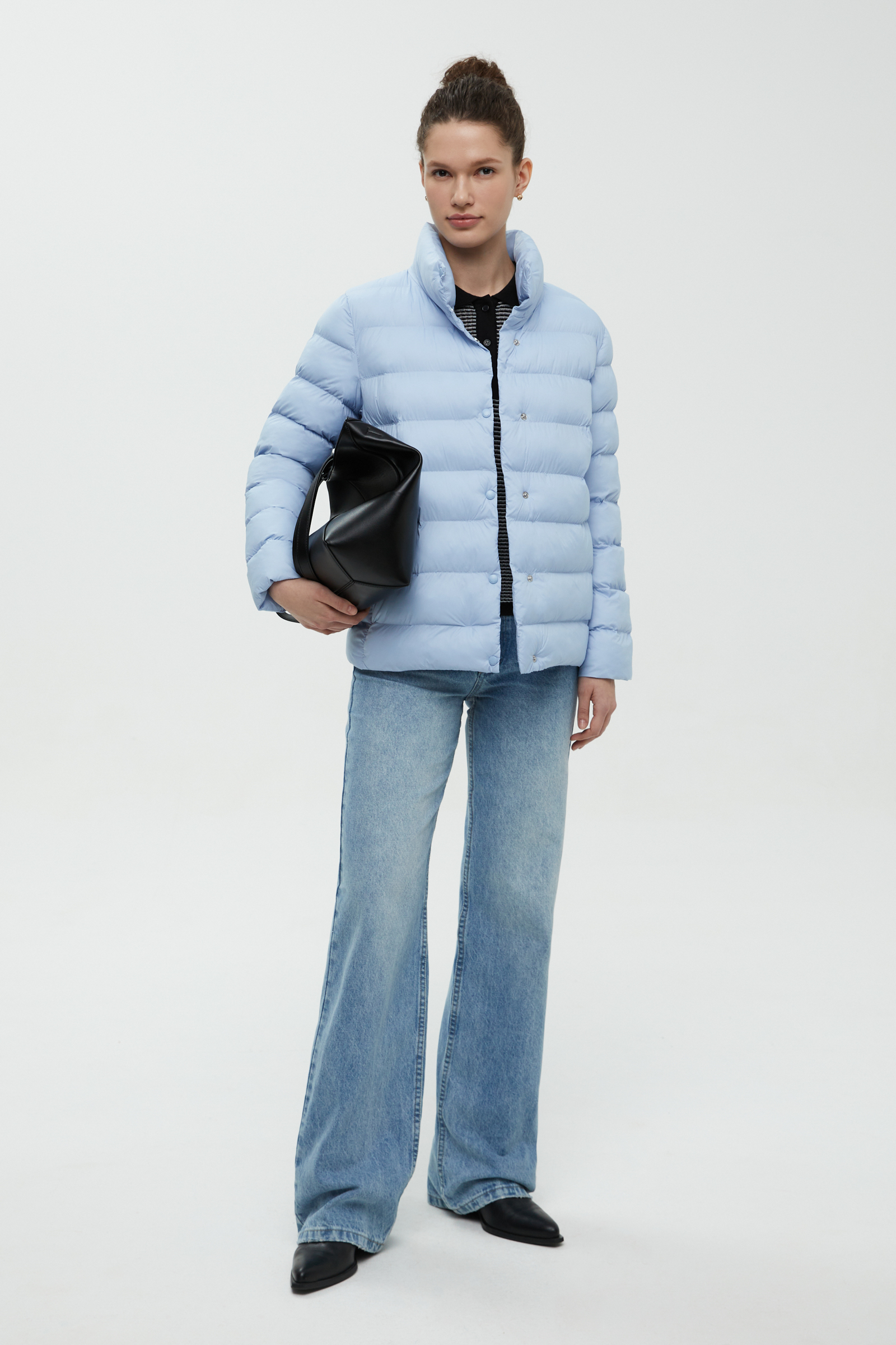 Утепленная куртка полуприлегающего силуэта