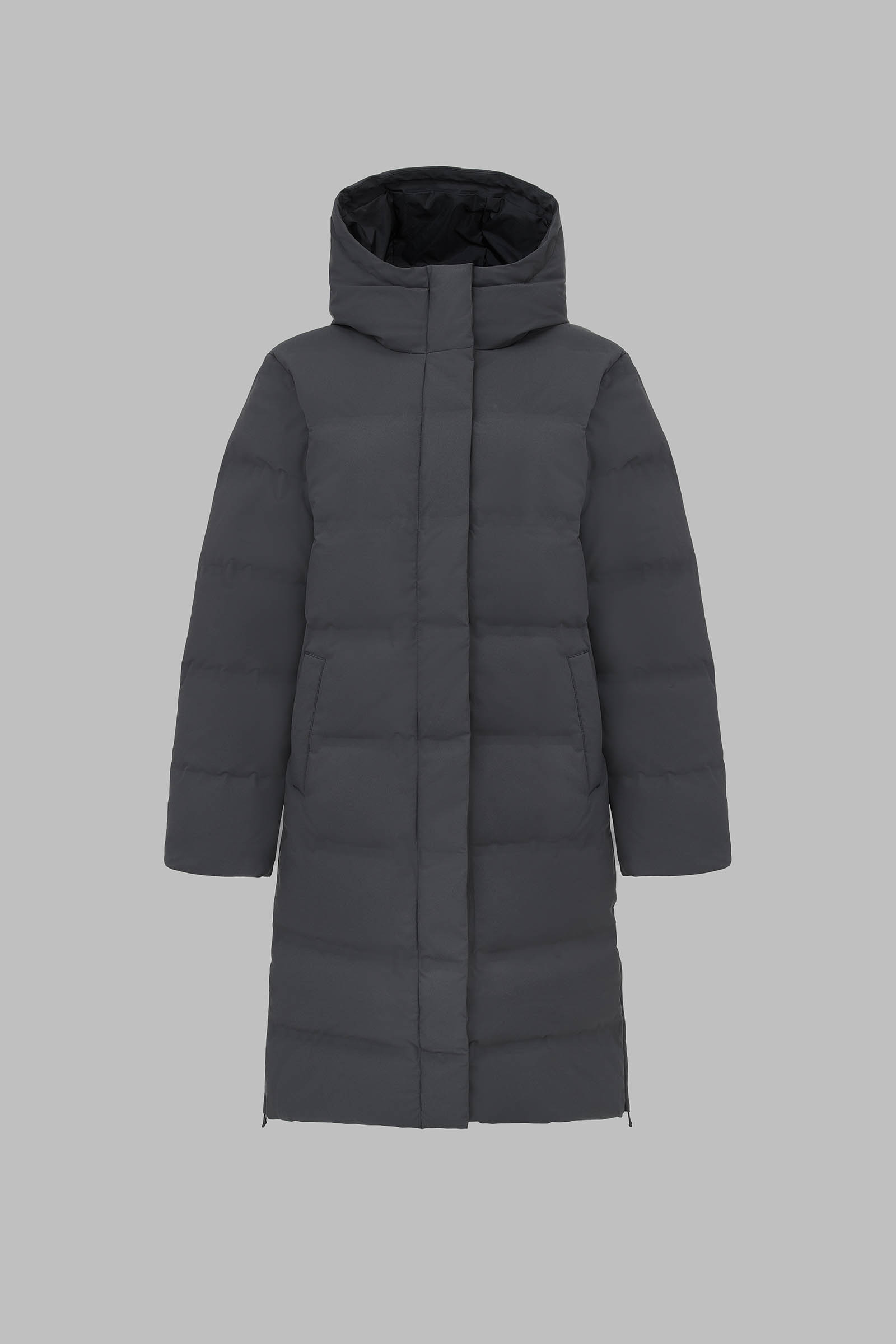 Длинный пуховик с натуральным пухом