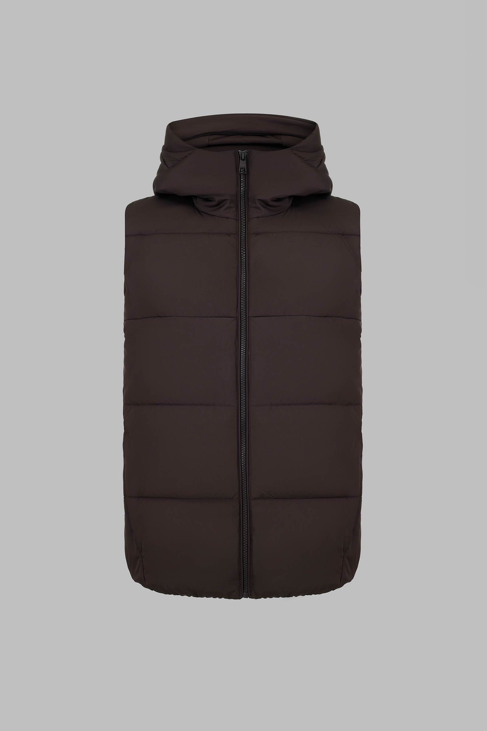 Стеганый жилет с капюшоном