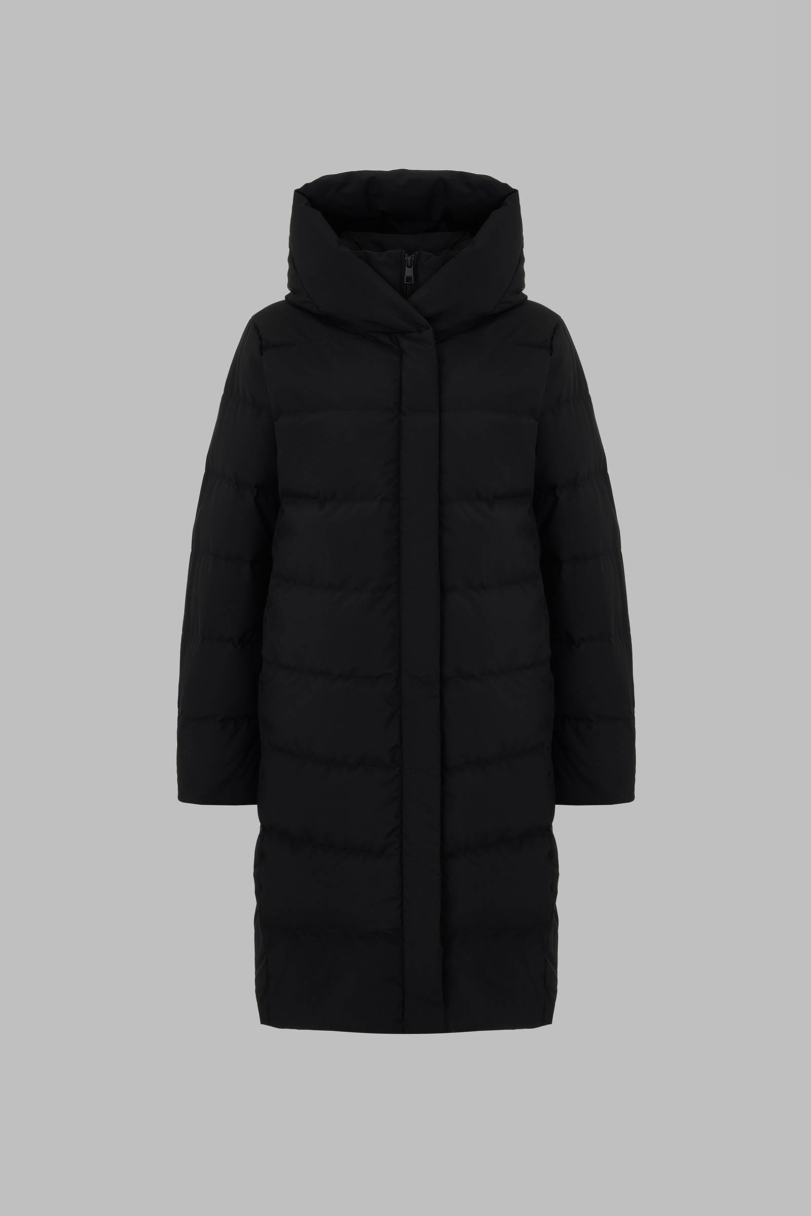 Длинный пуховик с натуральным пухом