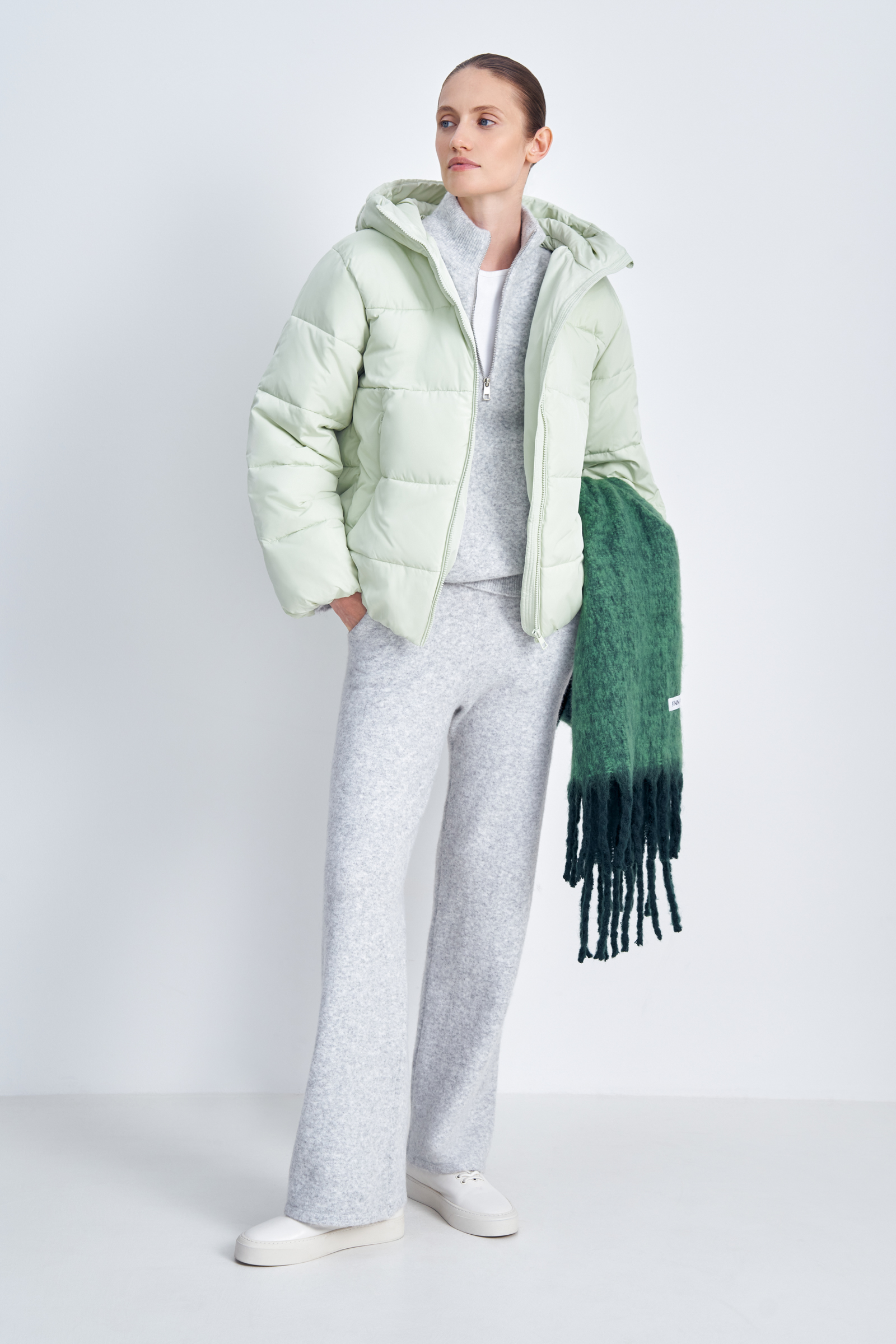 Утепленная куртка свободного силуэта