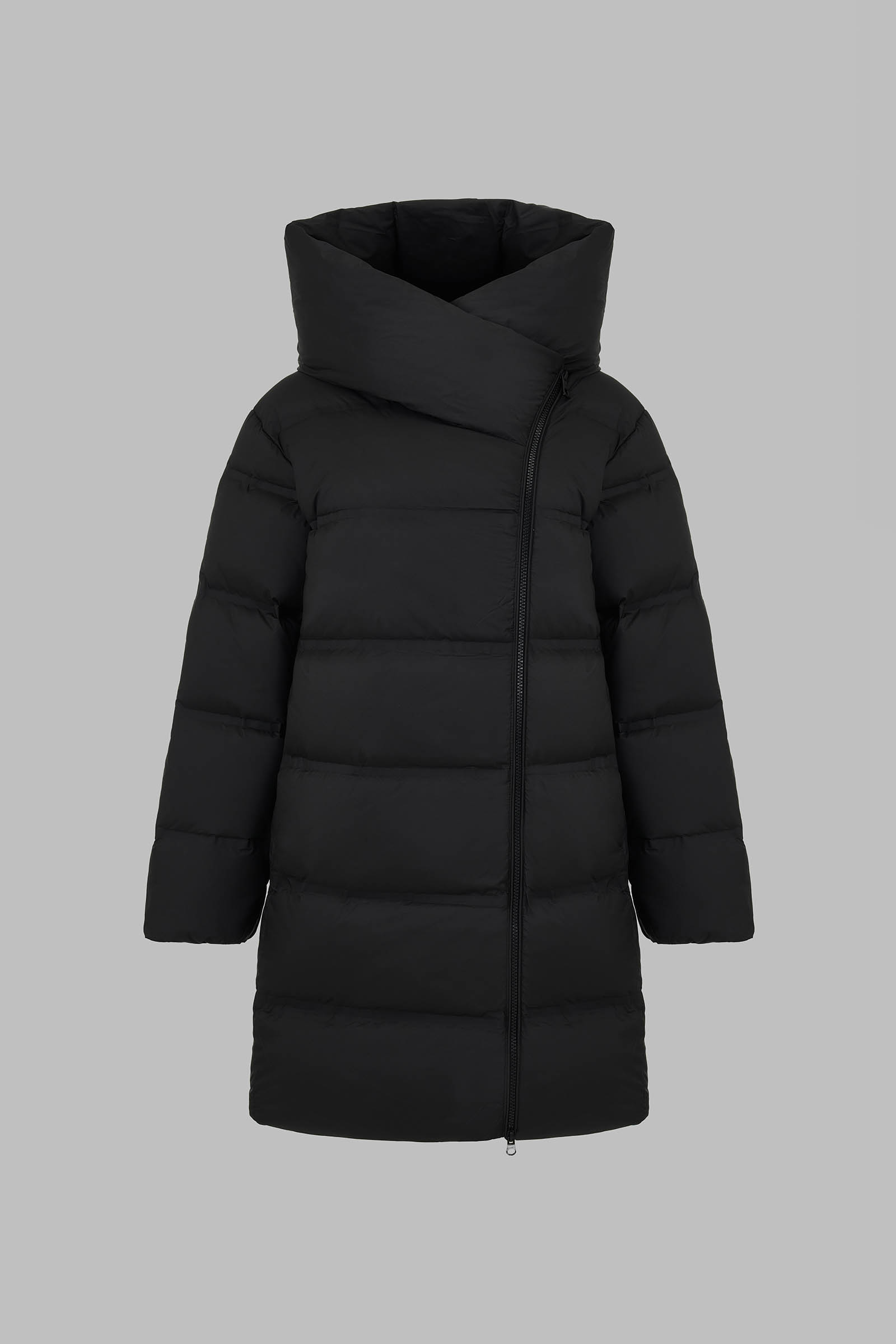 Стеганый пуховик с натуральным пухом