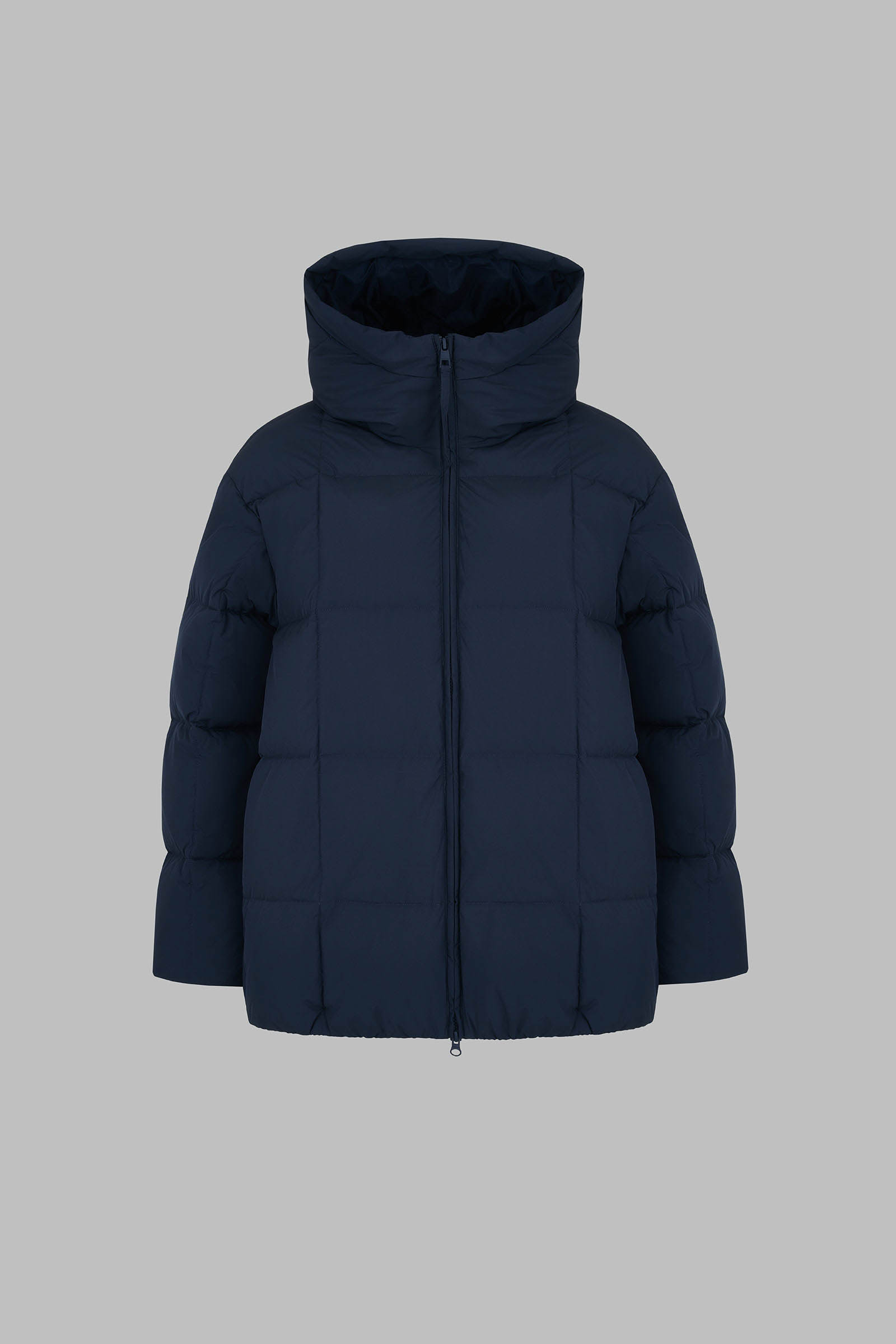 Стеганый пуховик с натуральным пухом