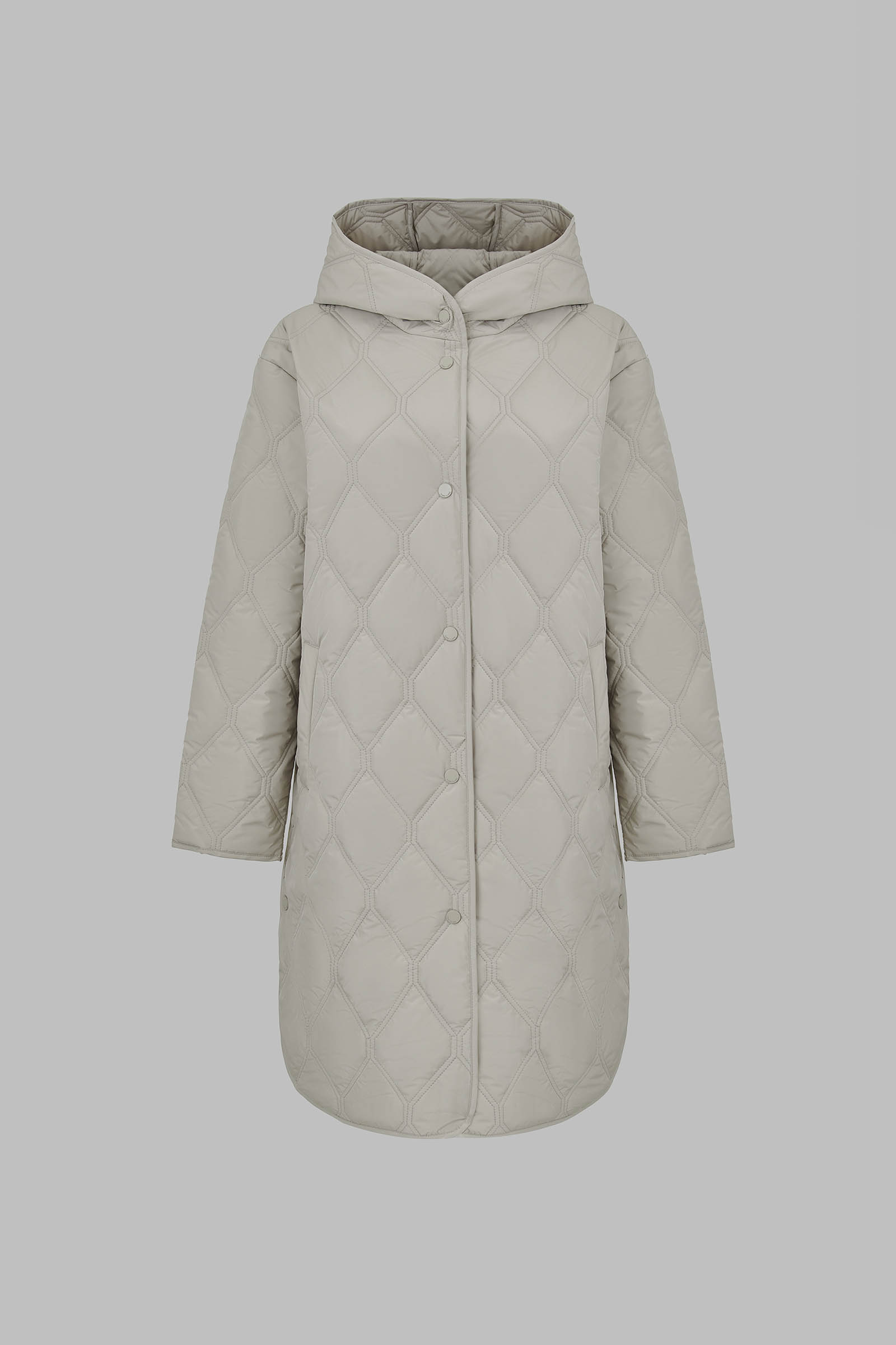 Утепленное пальто с капюшоном