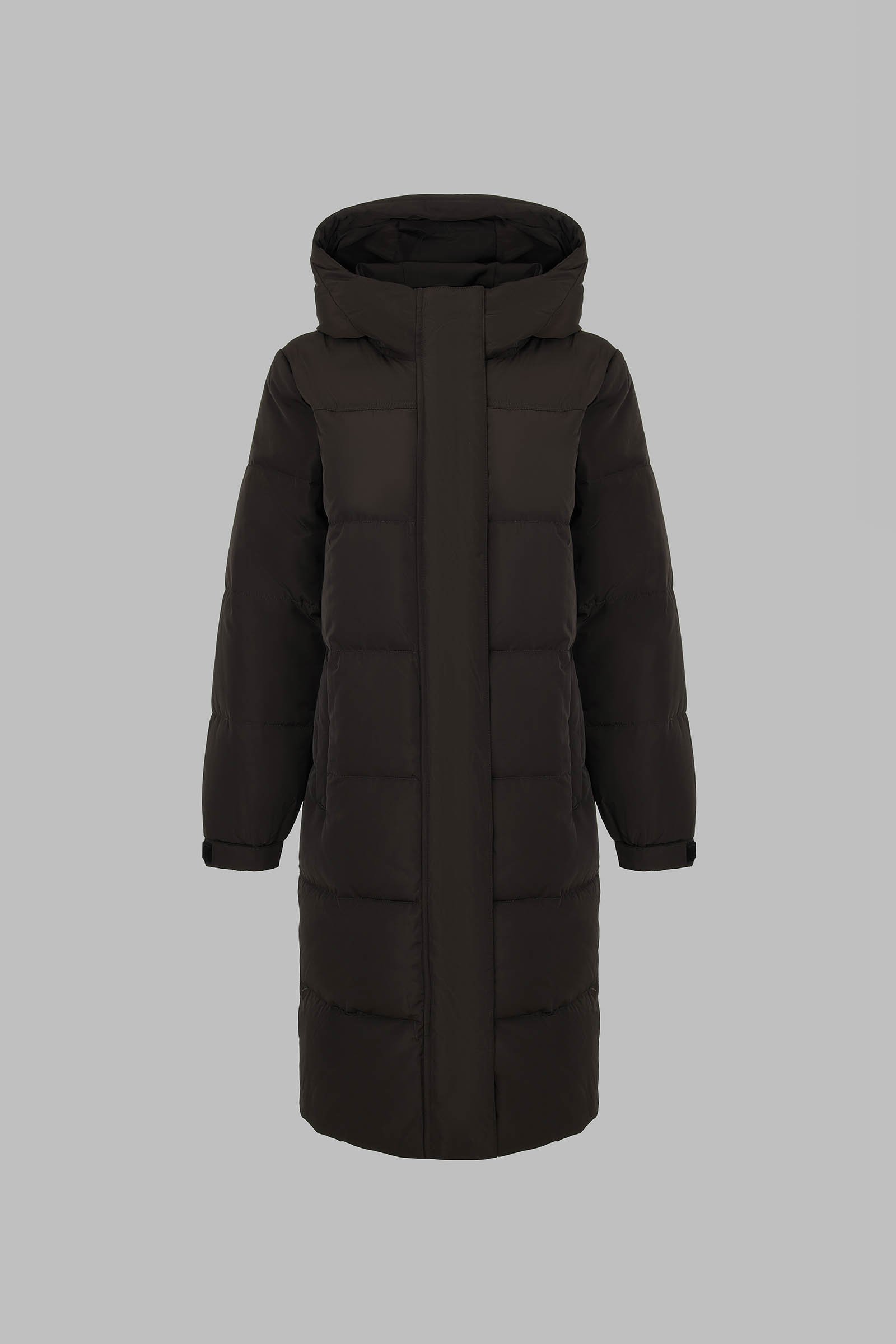 Длинный пуховик с натуральным пухом