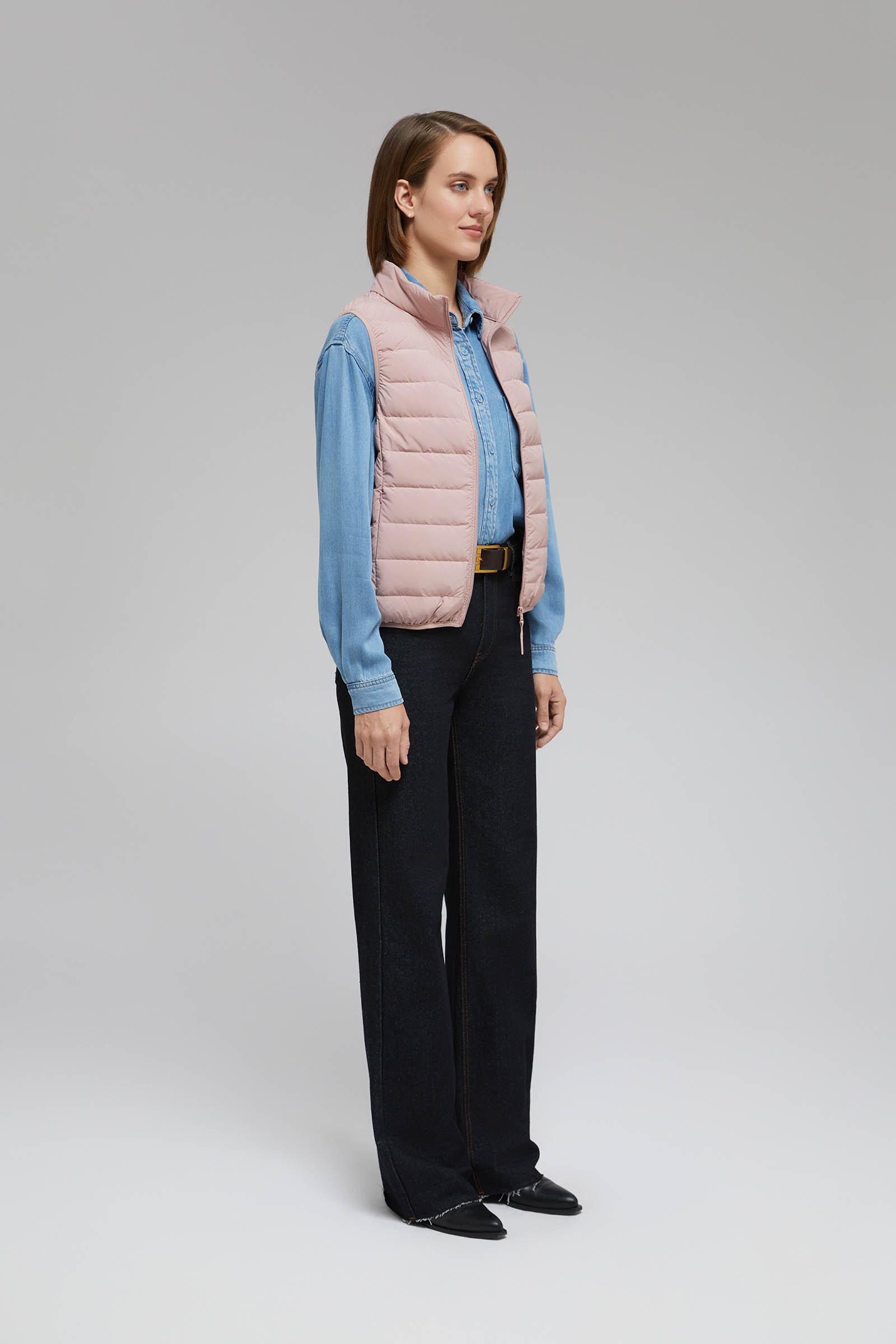 Пуховый жилет с натуральным пухом