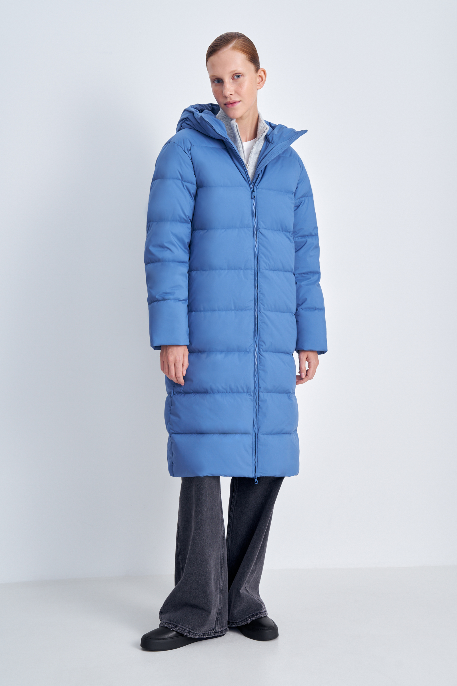 Пальто утепленное с утиным пухом