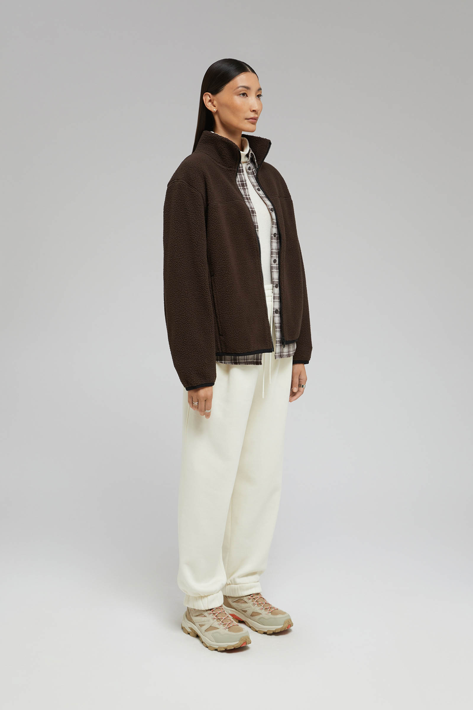 Свободная куртка из шерпы