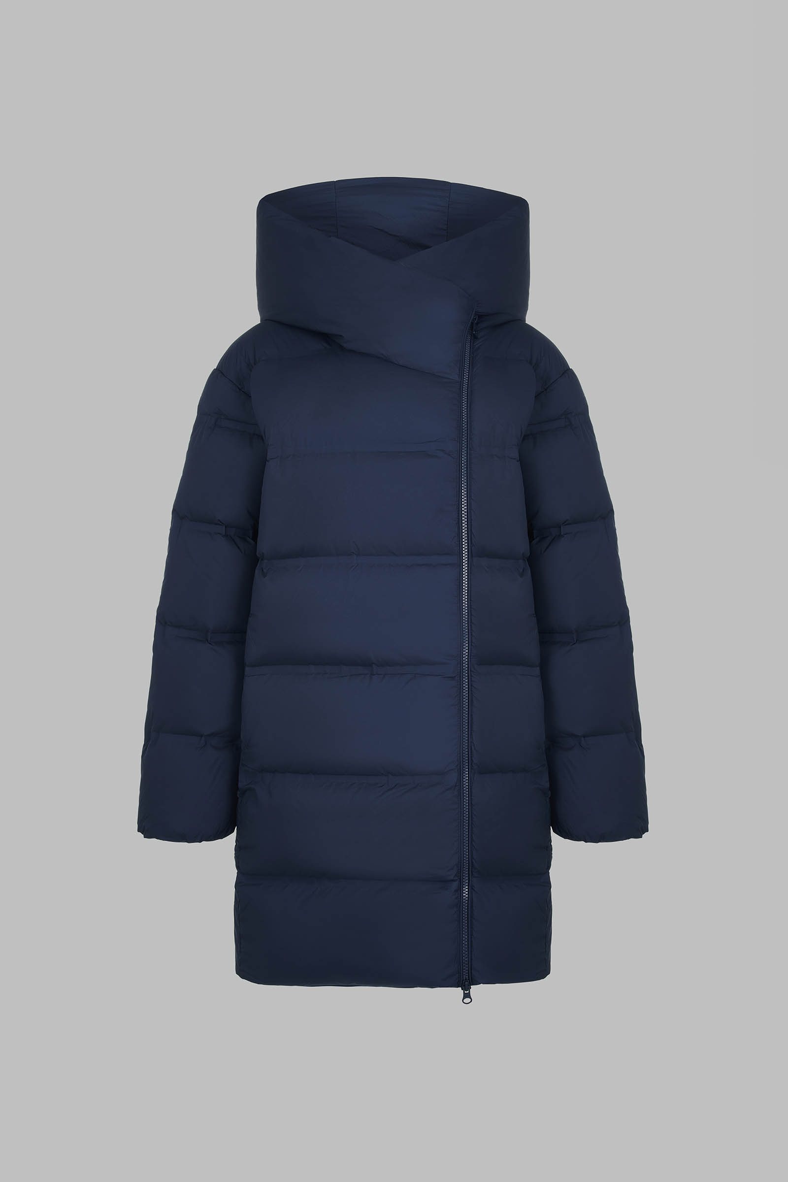 Стеганый пуховик с натуральным пухом