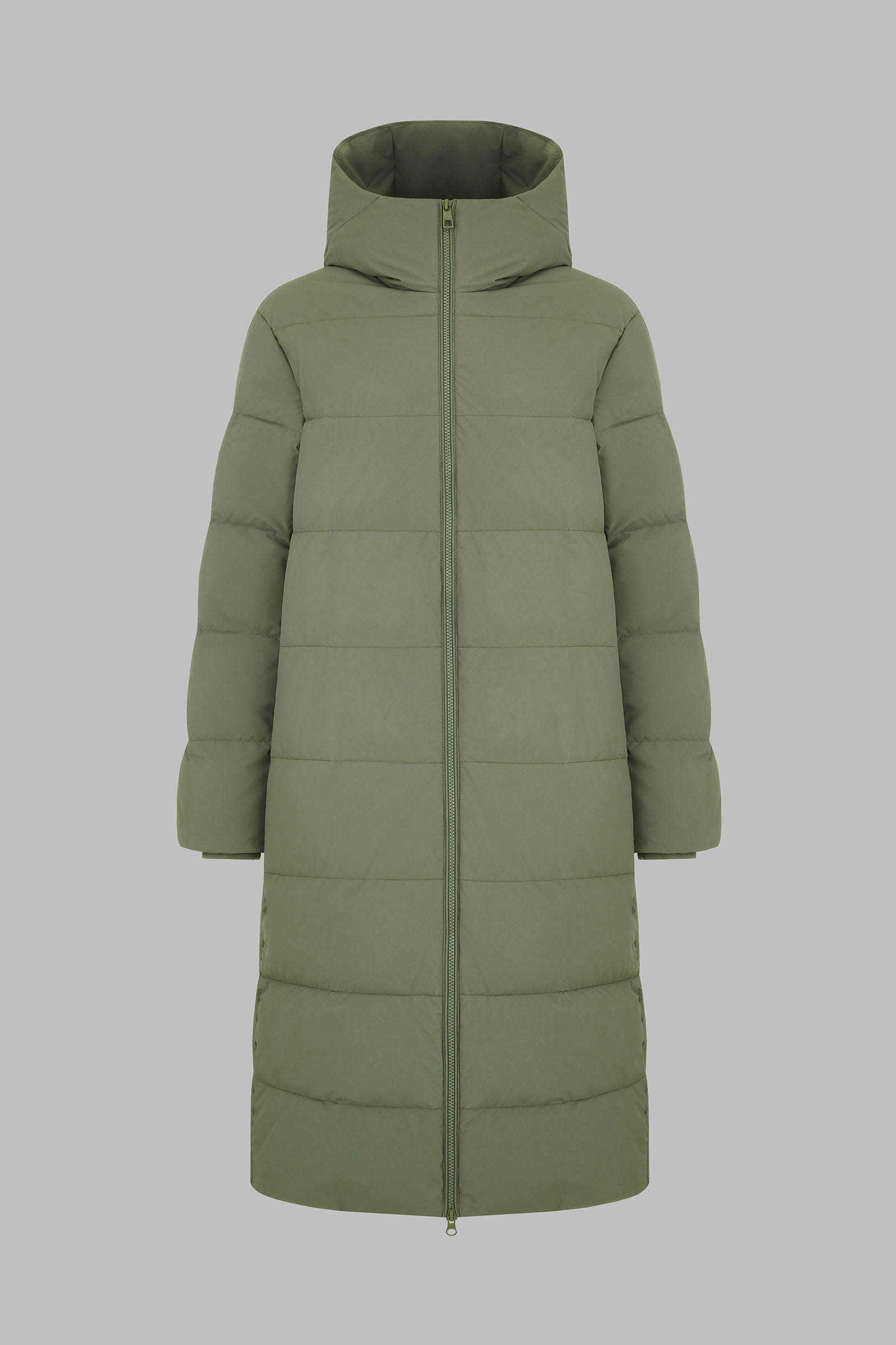 Длинный пуховик с натуральным пухом